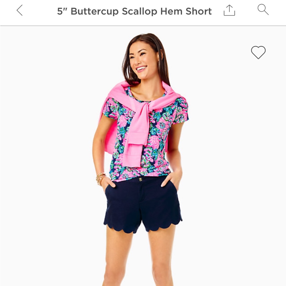 Lilly Pulitzer buttercup Scallop shorts Size 12